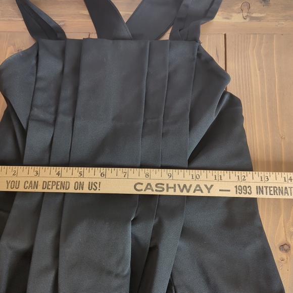 BCBGMaxAzria Long Black Sleeveless Full Maxi Dress Gown Back Bow - Picture 12 of 14